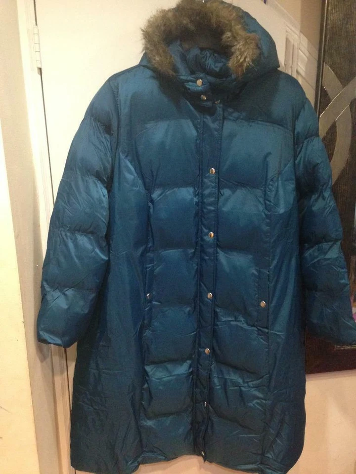 Jaqueta casaco acolchoado feminina inverno lavável pele parka com capuz plus 22W 2X - Imagem 2 de 4
