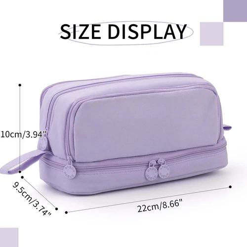 Pencil Case, Pen Pouch Large Capacity, Stationery Box Makeup Bag School Student - Picture 7 of 7