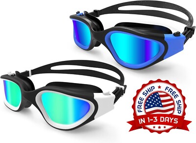 Gafas De Natación Sin Empaño Lentes De Natación Con Estuche Protector Gratis NEW