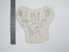vtg 1960s 70s Tattoo Flash acetate stencil Deer signed AN3