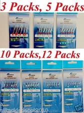 Sabiki Bait Rigs 6 RED Hooks Saltwater Fishing Lure SIZE: 2, 4, 6, 8,10,12 & 14 