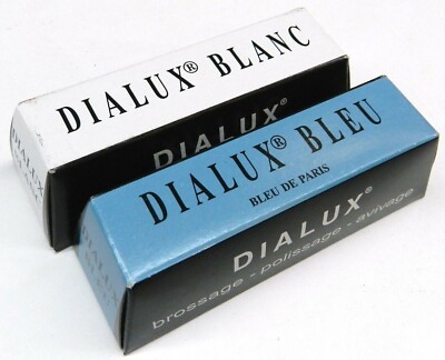Jewelers Rouge Dialux Polishing Compound White & Blue for White Gold and Silver