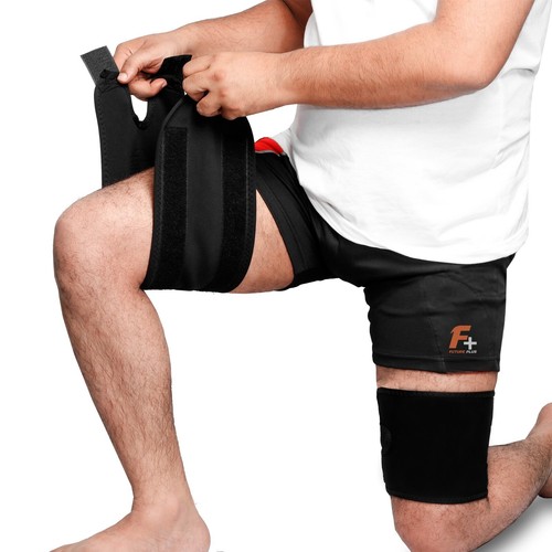 Tutore supporto compressione coscia artrite sport lesioni muscolari antidolorifico impacchi - Foto 11 di 15