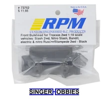 RPM RPM73752 Traxxas 2WD Front Bulkhead (Black) NEW IN PACKAGE RPM73752 HH