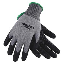 Condor 19K987 Coated Gloves, Nitrile, Foam Coating With Dots On Palm, Palm, 4