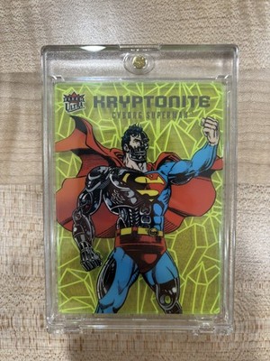 2026 Fleer Ultra Superman Green Kryptonite Cyborg Superman K-9