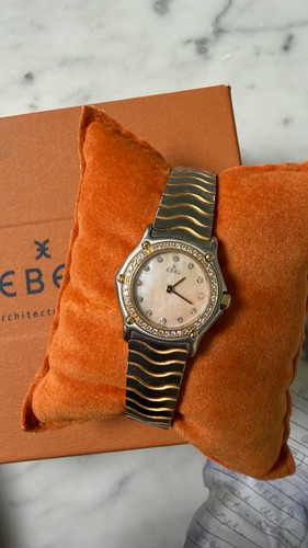 Ebel Classic Wave 18K TwoTone Mother of Pearl Diamond Bezel & ...