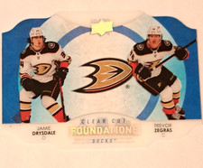 2021-22 Upper Deck Clear Cut Foundations #CCFDZ Jamie Drysdale Trevor Zegras