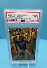 2024 Topps Chrome Logofractor All Etch Rookie Rush Junior Caminero PSA 9 /50
