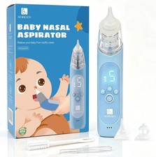 Electric Baby Nasal Aspirator 5 Suction Levels USB Rechargeable With 3 Tip Sets