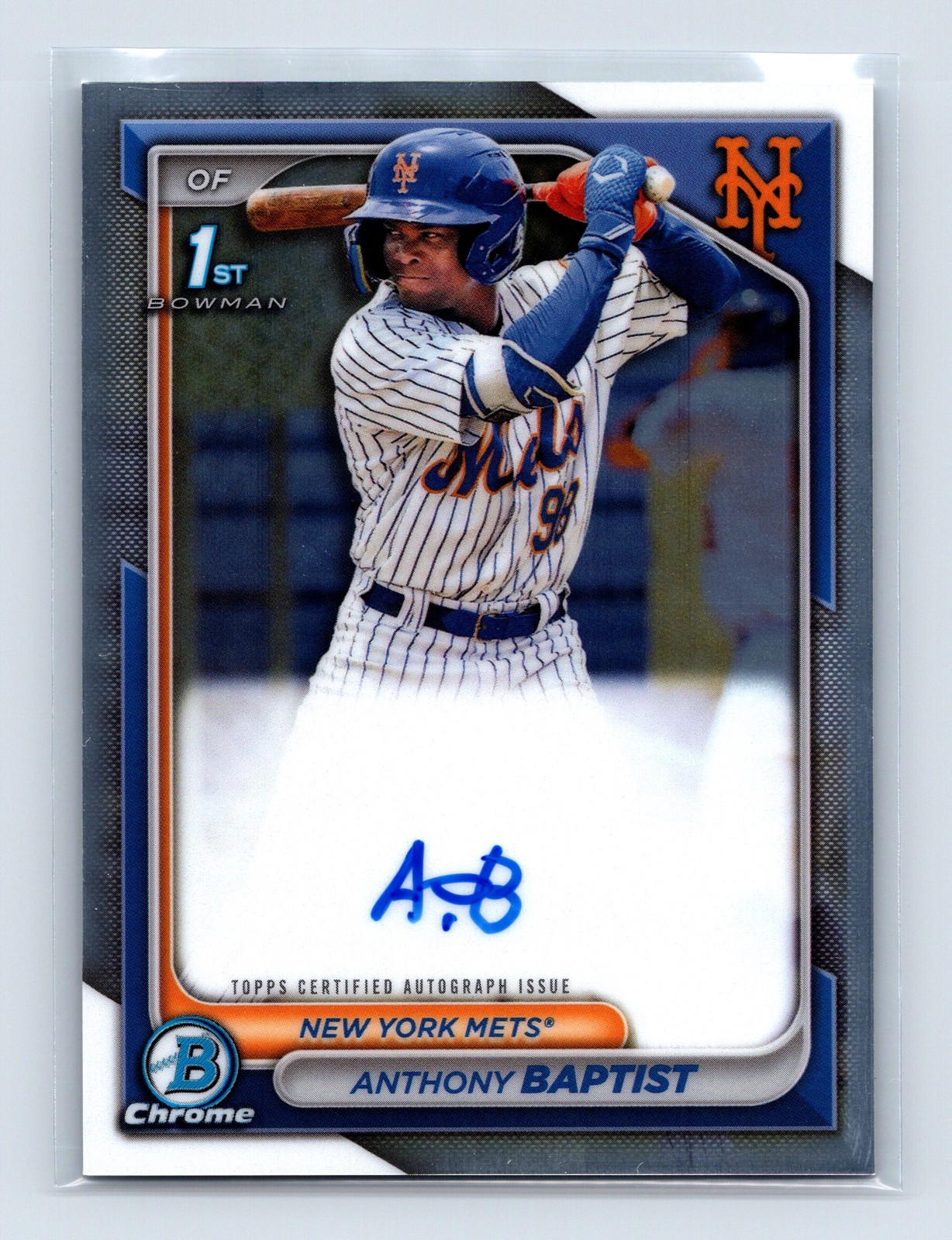 2024 Bowman #CPA-AB Anthony Baptist Chrome 1st Prospects On Card Auto