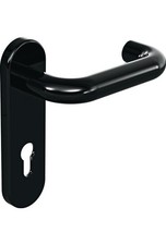 HEWI Kurzschildgarnitur 111R01.110 90 Kunststoff 90 PZ abgerundet Drückergarn...