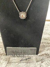RACHEL MARIE DESIGN RMD Forget Me Not Necklace Clear Swarovski Crystals USA MADE