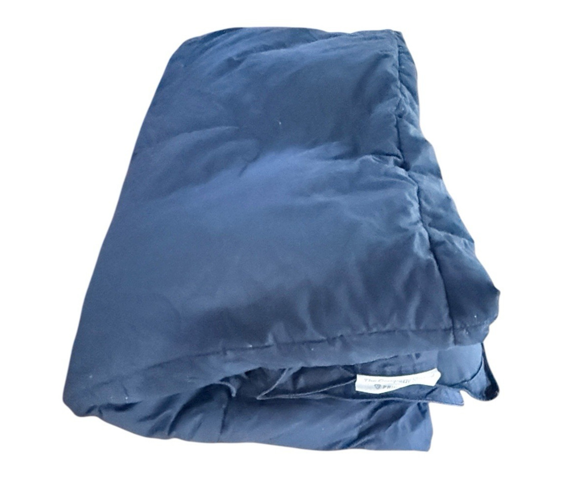 The Company Store Puffer Comforter Twin Blue PrimaLoft Baffle Down Alternative