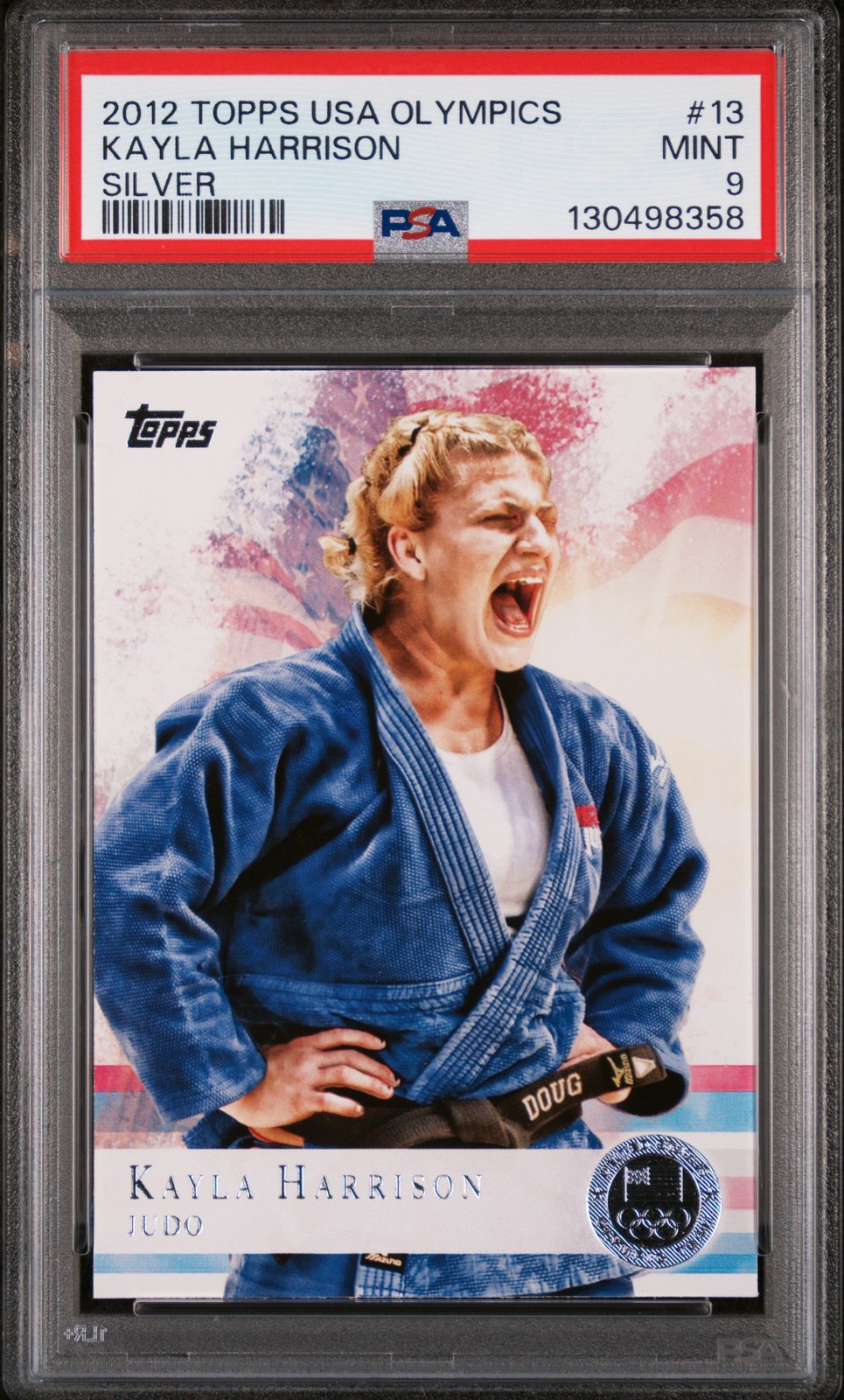 2012 TOPPS USA OLYMPICS SILVER #13 KAYLA HARRISON PSA 9