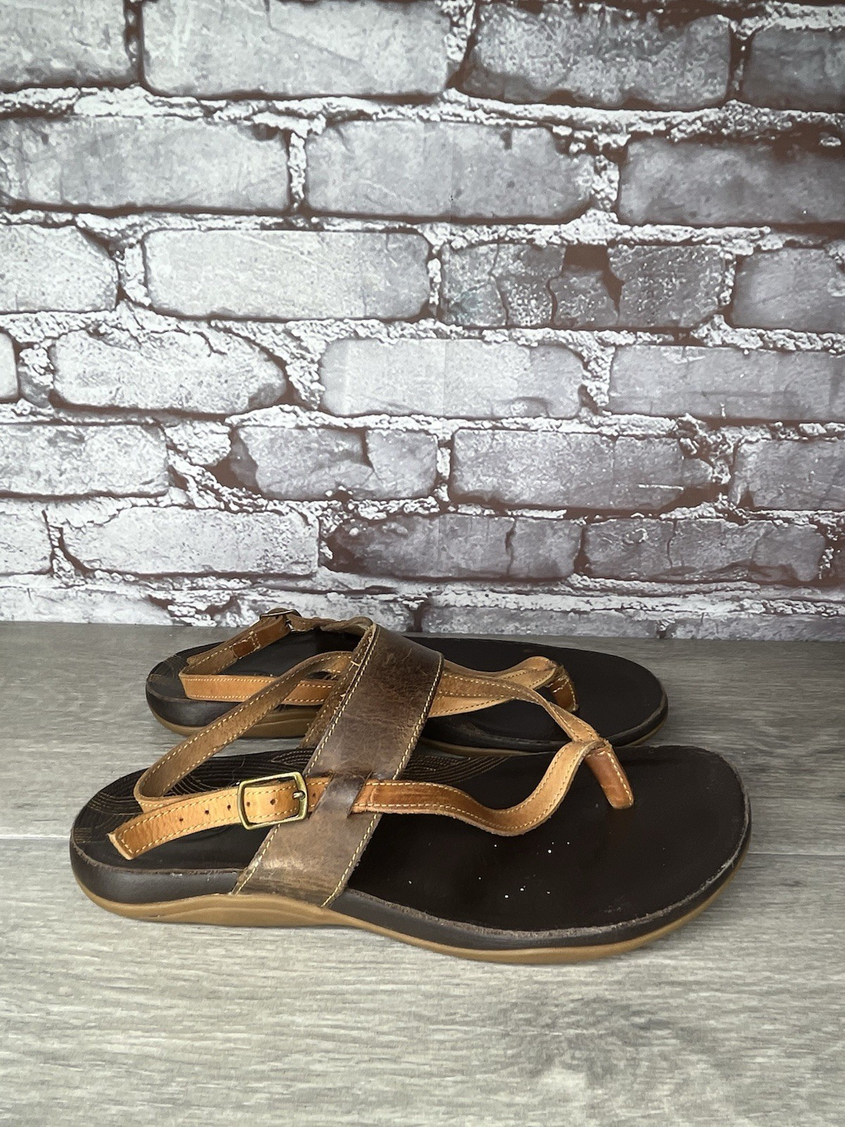 CHACO Bronze Maya II Java Brown Leather Slingback… - image 10