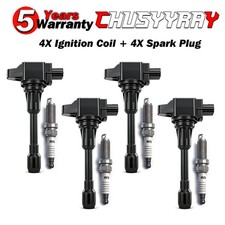 4x Ignition Coil & IRIDIUM Spark Plug Kit Set for Nissan Altima Rogue 2.5L 2026