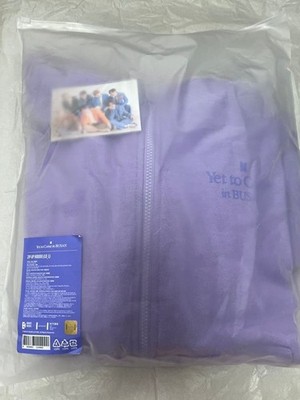 BTS Yet to Come Purple Zip Up Hoodie L Size / Official Busan Concert goods NEW