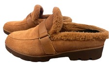 Vionic Kailen Mule Shoes Womens Size 8 Suede, Shearling Slip On Toffee. Read 
