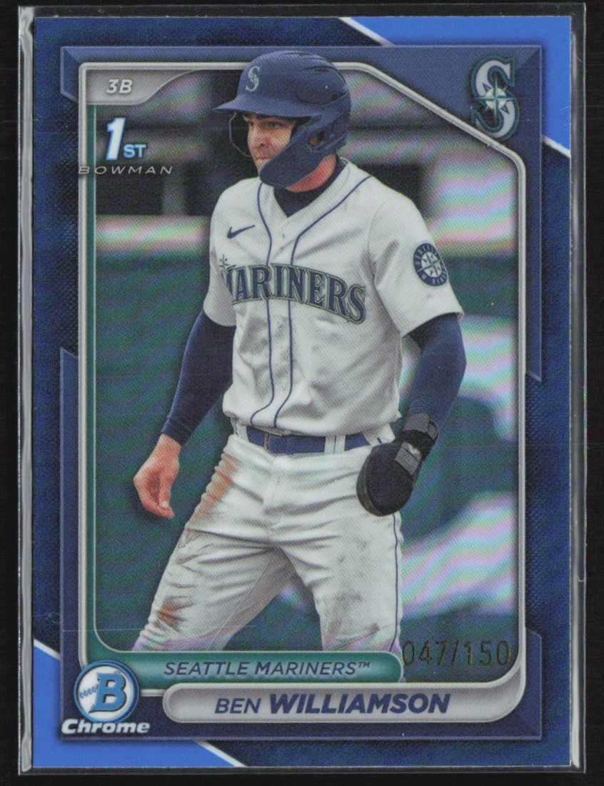Ben Williamson 2024 Bowman Chrome Blue Refractor /150 #BCP-67 Seattle Mariners