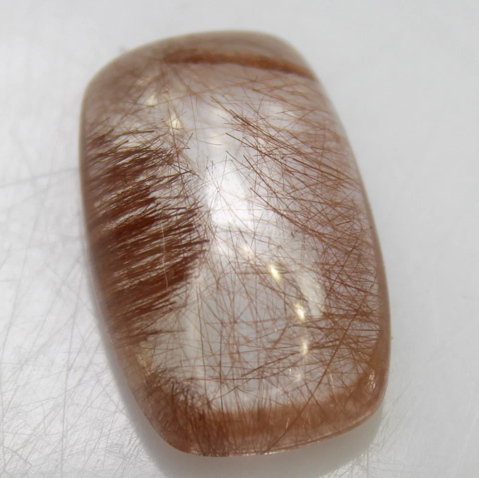 Natural Red Rutile Quartz Cabochon In Cushion Shape 10.80 Carats 18x11x6 mm - Image 3 of 4
