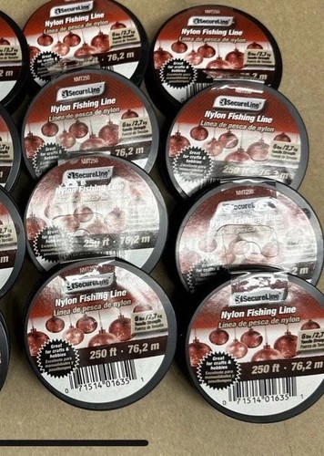 8 Rolls SecureLine Nylon Fishing Line 6 LB. Test Clear Hobby Cast Fish - Picture 2 of 7