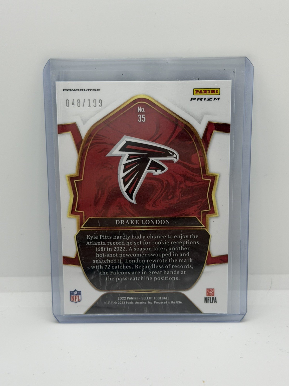 2022 Panini Select Drake London BLUE Concourse Rookie /199 Falcons SP RC