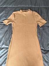 Tan Mock Neck Forever21 Dress