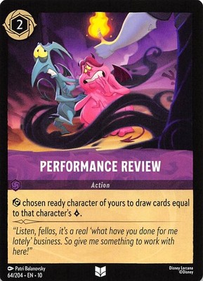 Performance Review 64/204 Whispers in the Well Disney Lorcana