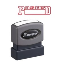 Xstamper Pre-inked Stamp - Message Stamp - "posted" - 0.50" Impression Width X