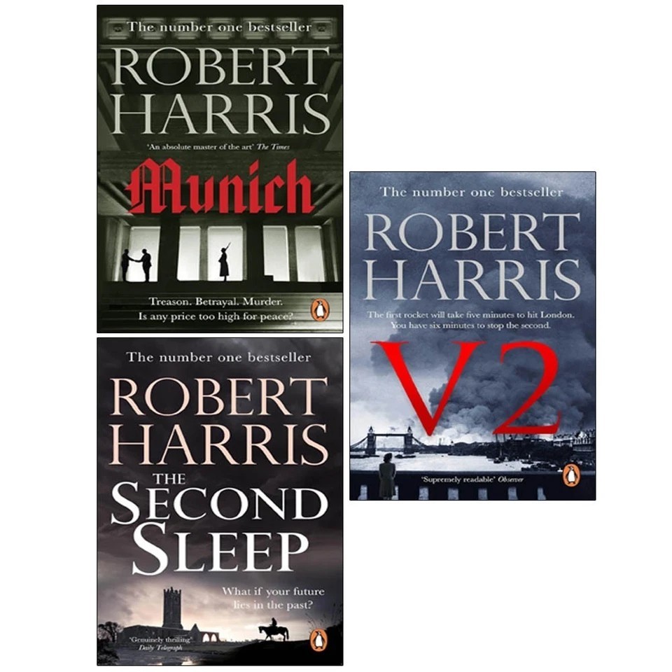 Robert Harris Collection 3 Books Set (Munich, V2,The Second Sleep) Paperback