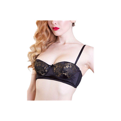 Playful Promises Damen Penelope Mottenflügel Fächer Spitzen BH schwarz/gold 32B