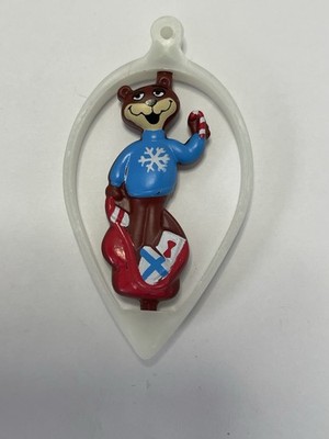 Sugar Bear Christmas Ornament Post Golden Crisp Cereal Prize Toy Vintage 1995 