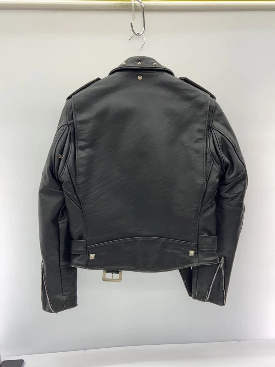 Chaqueta Schott Perfecto 618 Doble Rider Cuero Gris Tachonado Talla 38