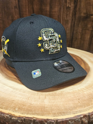 San Diego Padres New Era 39Thirty Stretchfit Hat Cap Size M/L Memorial Day