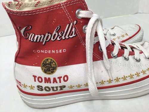 Converse Chuck Taylor All Star High X Andy Warhol Campbell Soup Sneaker Size 8 - Picture 3 of 10