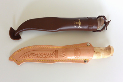 Marttiini Lynx Lumberjack and Marttiini Lynx Forging Marks Puukko Knife Bundle