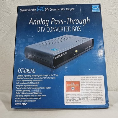 Digital Stream DTX9950 Analog Pass Through DTV Converter Box no remote