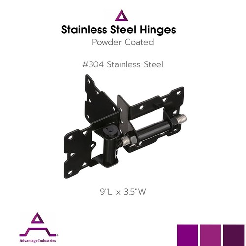 Stainless-Steel Self-Closing Gate Hinge | Horizontal Adjustable | Heavy-Duty ... - Picture 4 of 6