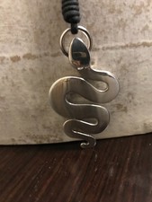 Dodo ciondolo a forma di serpente in argento sterling 925