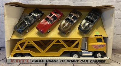 Vintage ERTL Coast To Coast Car Carrier Semi Truck In Original Box International
