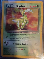 Pokémon Rocket's Scyther 13/132 Gym Heroes Holo Damaged