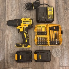 DEWALT DCD777 20V MAX Drill w/ 2 Batteries, Charger  Bit Tip,Nut Driver  Tested