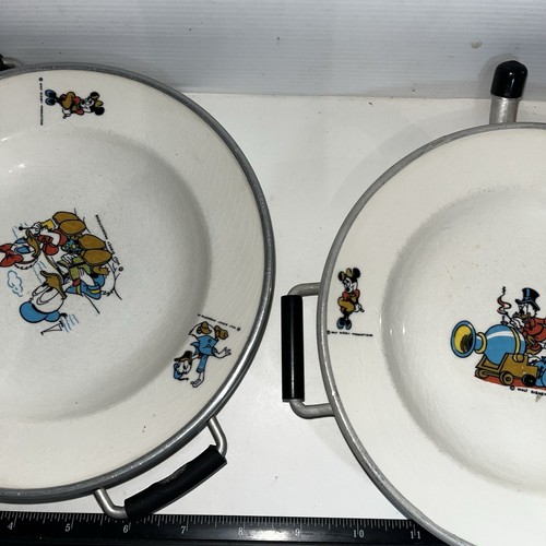 2 Cormar Dutch Ceramic/Aluminium, 1960’s Walt Disney Baby Warming Plates Rare - Bild 3 von 20