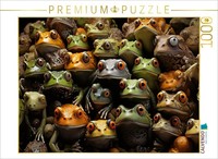 Calvendo Puzzle Many Frogs In One Picture | 1000 Pieces, Finished Size 25.2 × 18