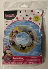 DISNEY MINNIE MOUSE SWIM RING 17.5" POOL SWIM TIME FUN WATER TOY BEACH KIDS