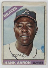 1966 Topps Hank Aaron #500 HOF 0p1n
