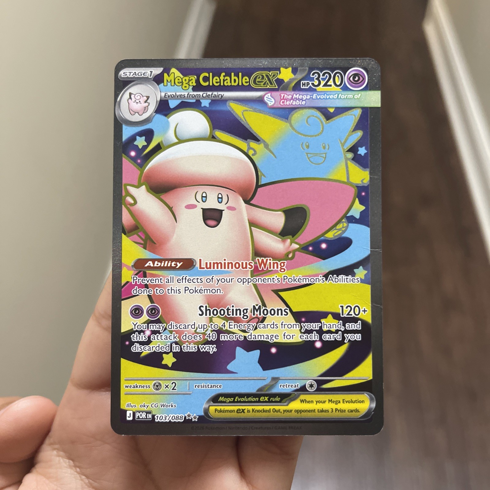 Mega Clefable ex 103/088 Me03: Perfect Order Holo