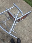 vintage redwood cedar and aluminum folding rocking chair outdoor excellent... — photo 9