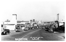 Barstow, California, Main Street, Real Photo Postcard COPY #10114